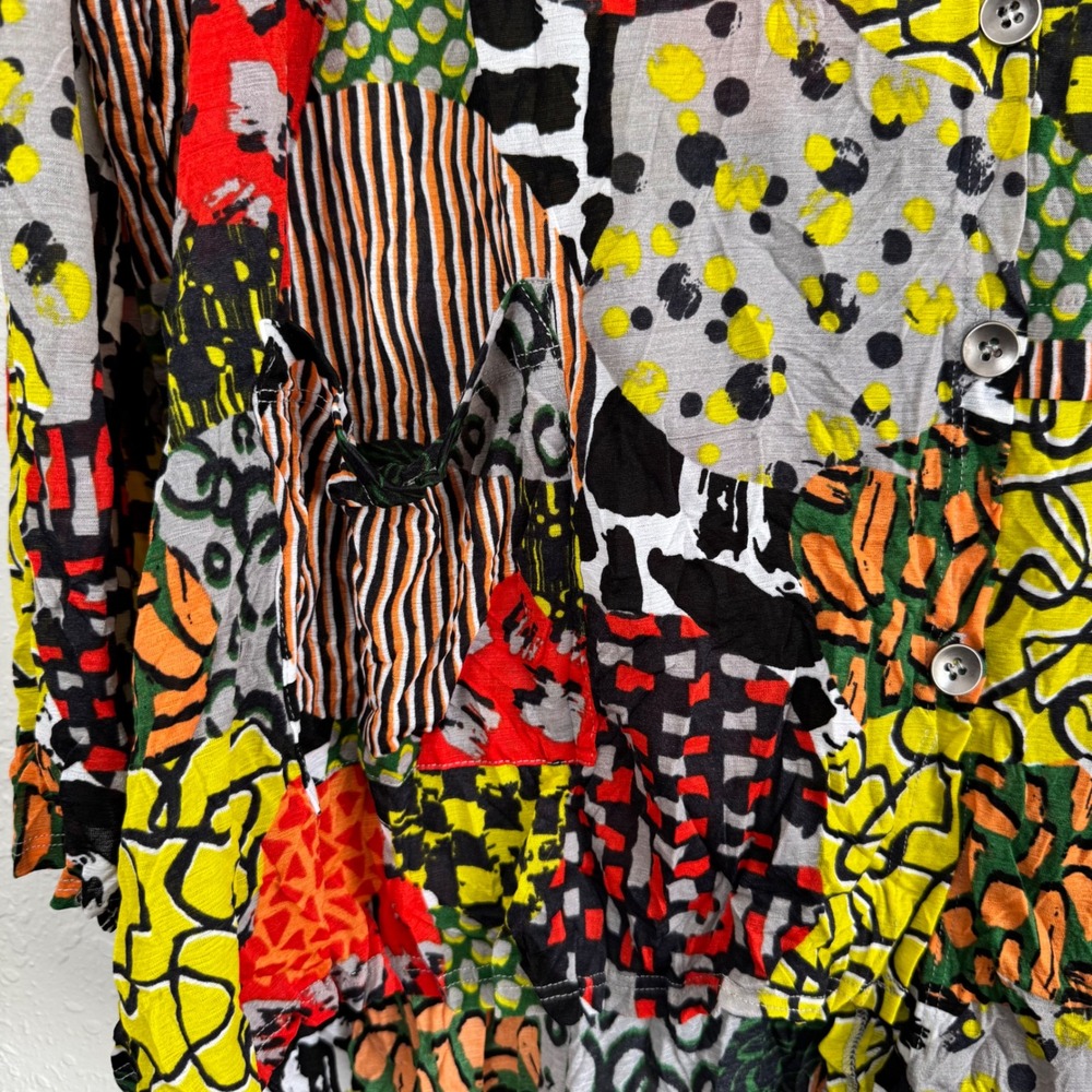 Chalet et Ceci patchwork asymmetrical long sleeve… - image 5